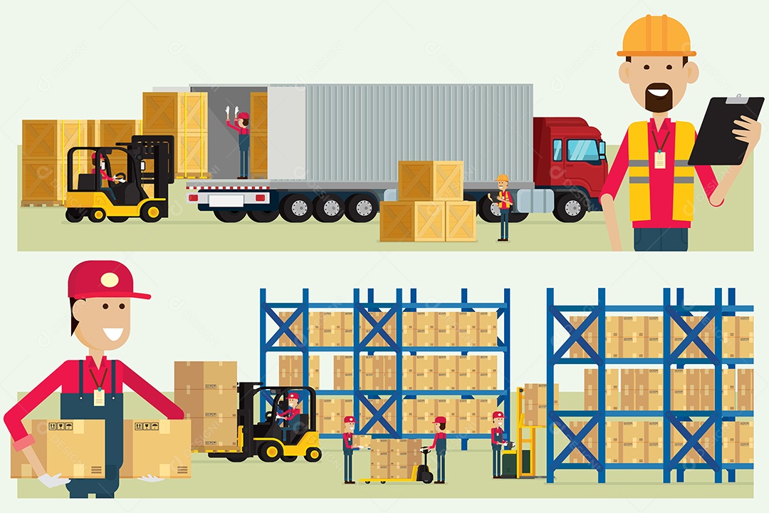 Conceito de Transporte Vetor EPS