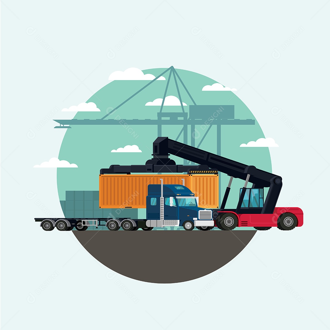 Conceito de Transporte Vetor EPS