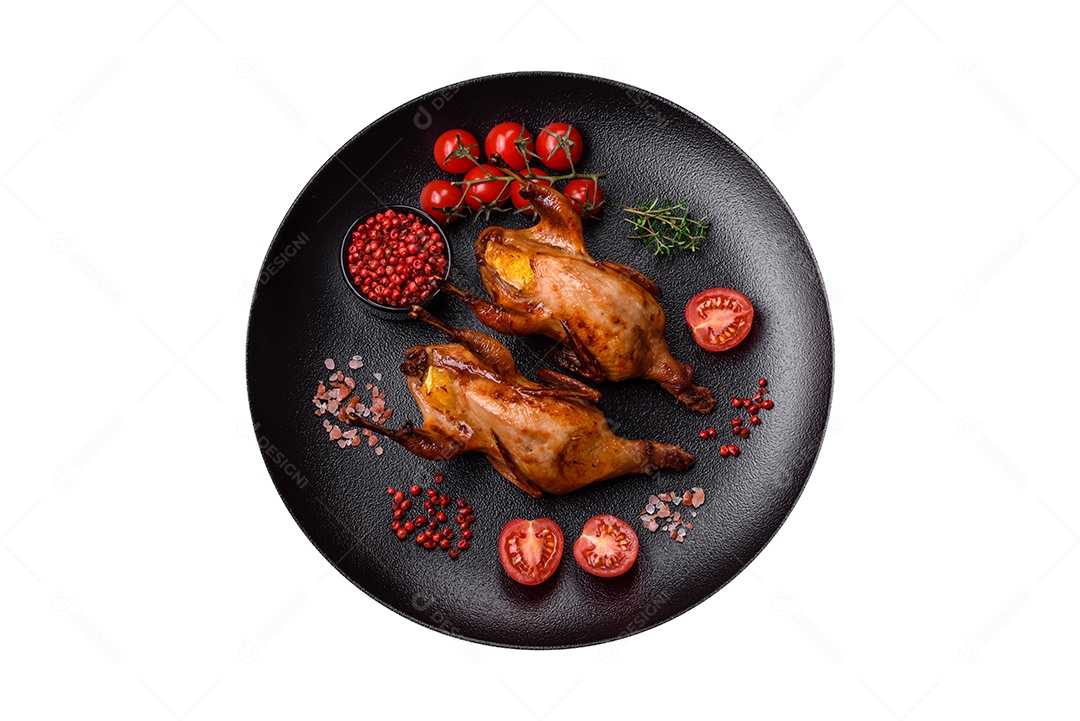 Prato de comida sobre fundo isolado branco