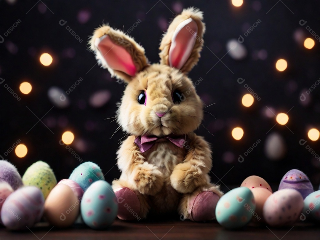 Um conjunto de cupcakes decorados com coberturas temáticas de Páscoa