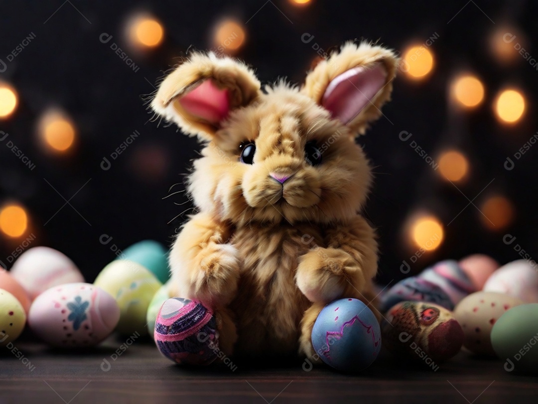 Um conjunto de cupcakes decorados com coberturas temáticas de Páscoa