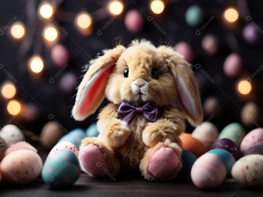 Um conjunto de cupcakes decorados com coberturas temáticas de Páscoa