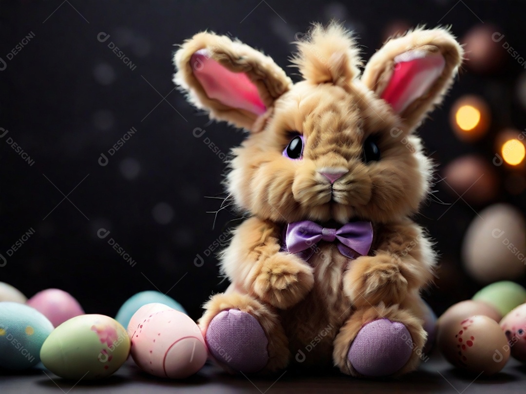 Um conjunto de cupcakes decorados com coberturas temáticas de Páscoa