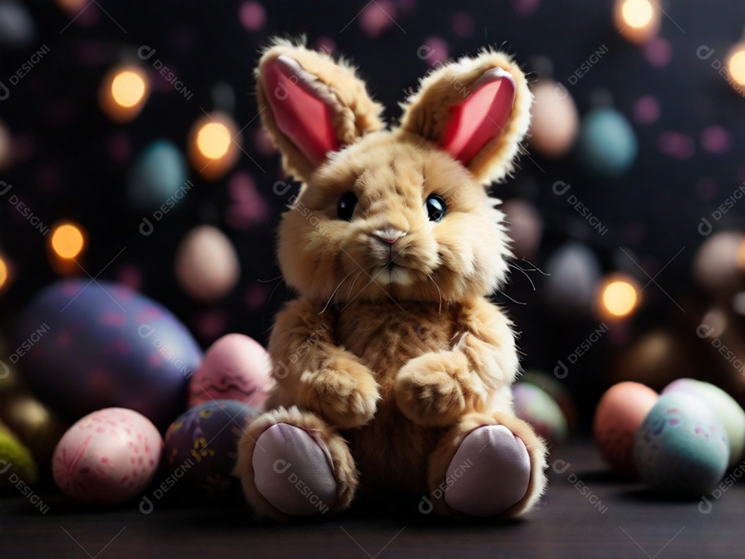 Um conjunto de cupcakes decorados com coberturas temáticas de Páscoa