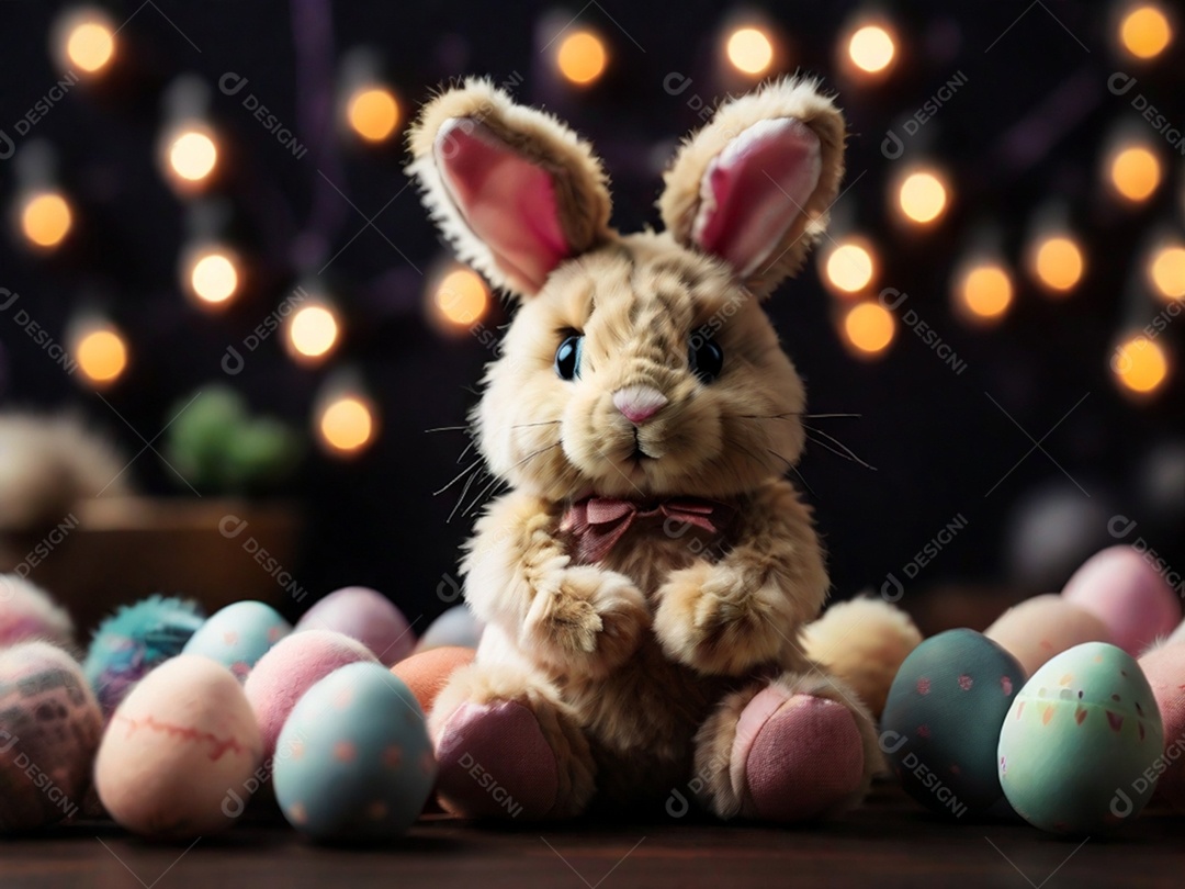 Um conjunto de cupcakes decorados com coberturas temáticas de Páscoa