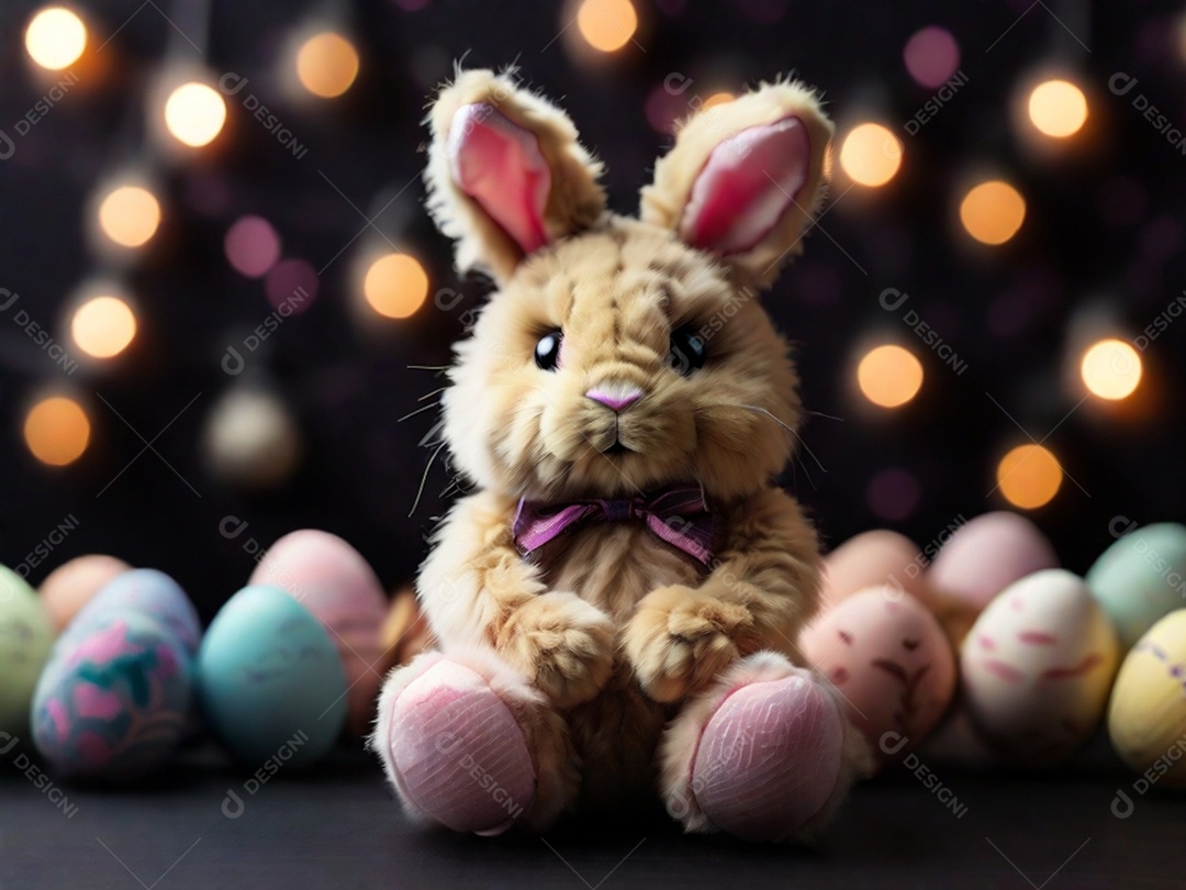 Um conjunto de cupcakes decorados com coberturas temáticas de Páscoa