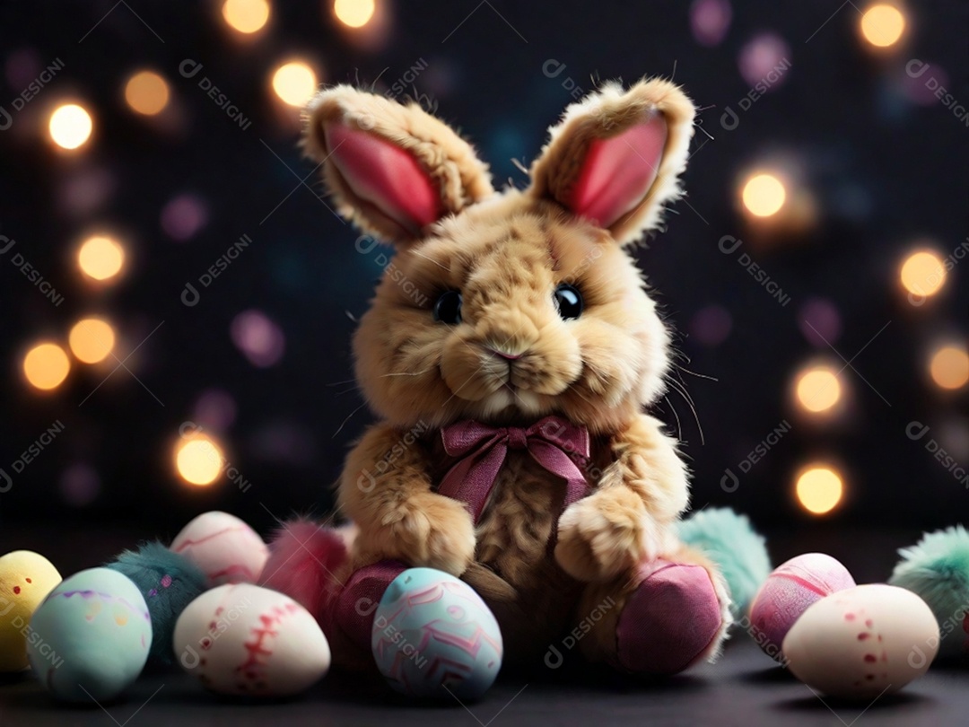 Um conjunto de cupcakes decorados com coberturas temáticas de Páscoa