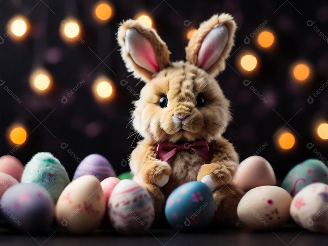 Um conjunto de cupcakes decorados com coberturas temáticas de Páscoa