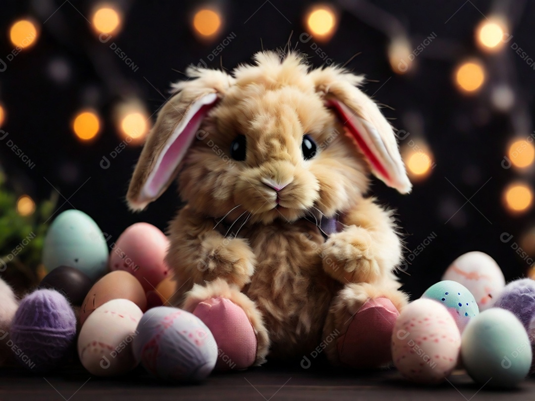 Um conjunto de cupcakes decorados com coberturas temáticas de Páscoa