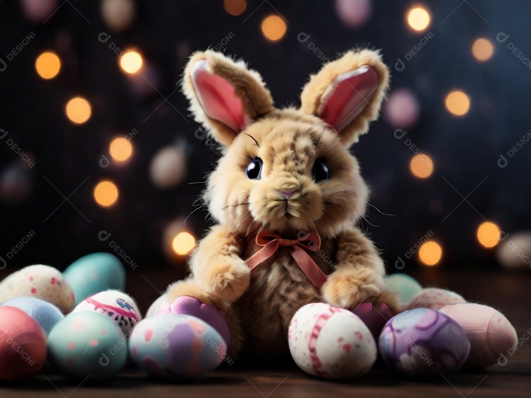 Um conjunto de cupcakes decorados com coberturas temáticas de Páscoa