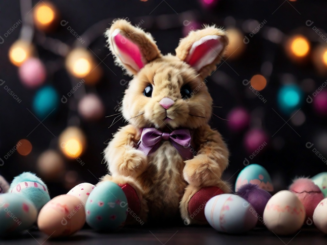 Um conjunto de cupcakes decorados com coberturas temáticas de Páscoa