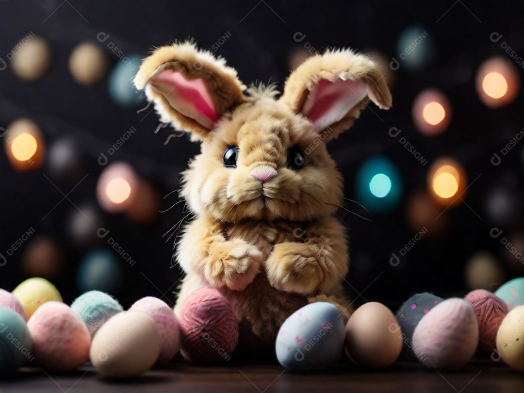 Um conjunto de cupcakes decorados com coberturas temáticas de Páscoa