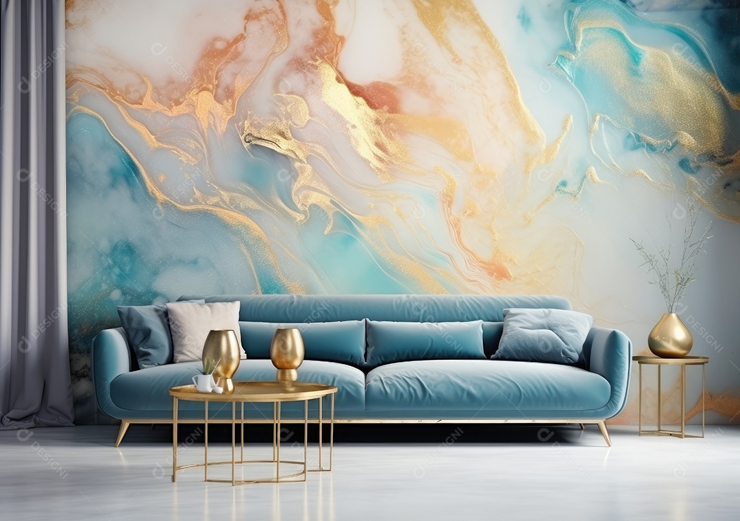 Cartão de design de pintura fluida aquarela rosa blush. Moldura de geodo em mármore rosa empoeirado e dourado. Convite de casamento na primavera.