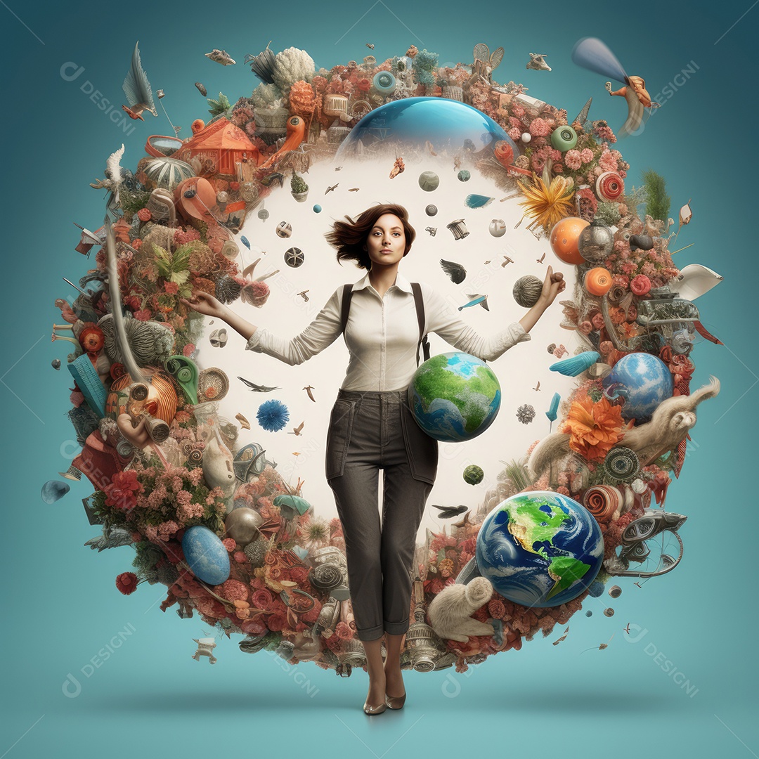 Salvar o conceito de planeta, investir em nosso planeta, conceito de ecologia, fundo do dia mundial do meio ambiente.