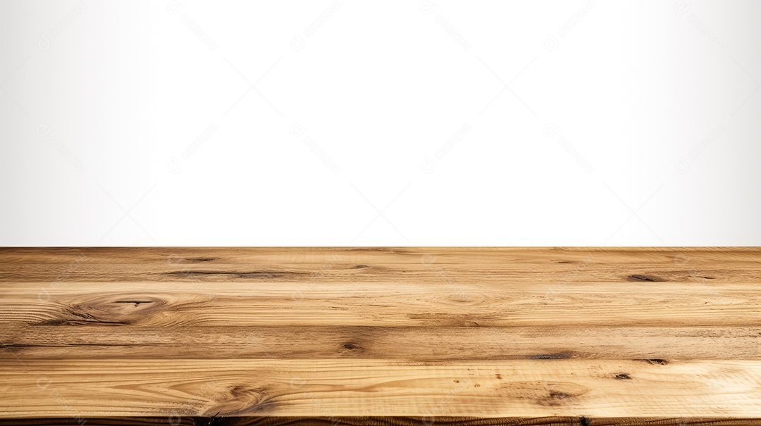 Textura de mesa de madeira sobre fundo branco