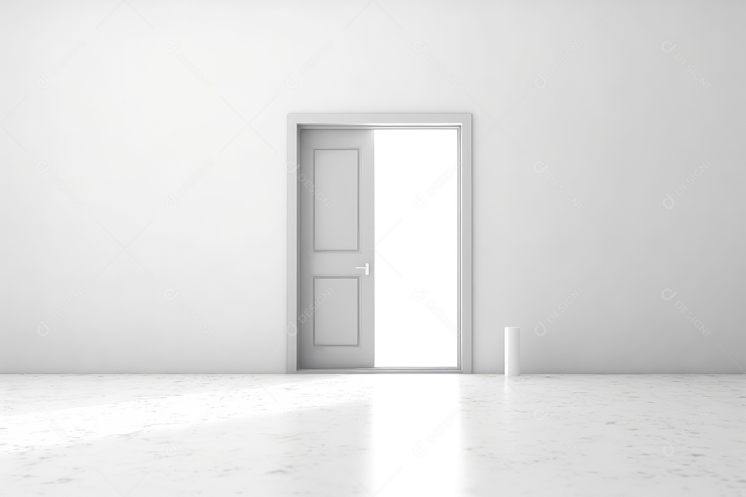 Porta aberta com paredes vintage