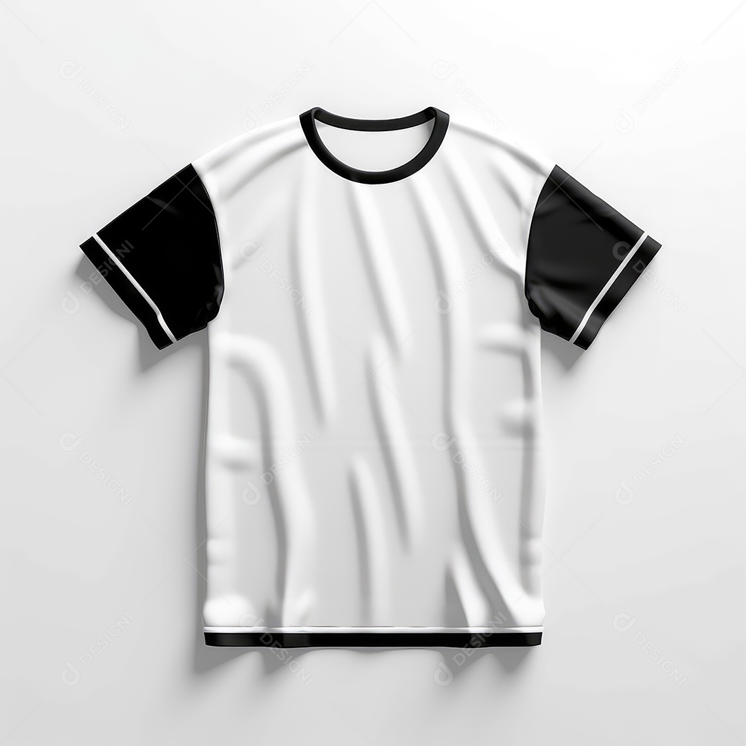 Camiseta simples sobre fundo branco