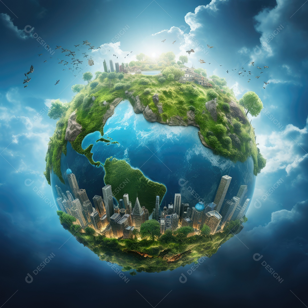 Salvar o conceito de planeta, investir em nosso planeta, conceito de ecologia, fundo do dia mundial do meio ambiente.