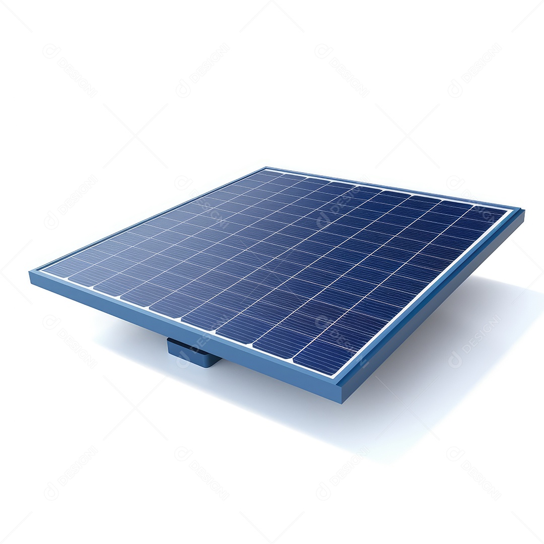 Painel solar isolado em fundo branco