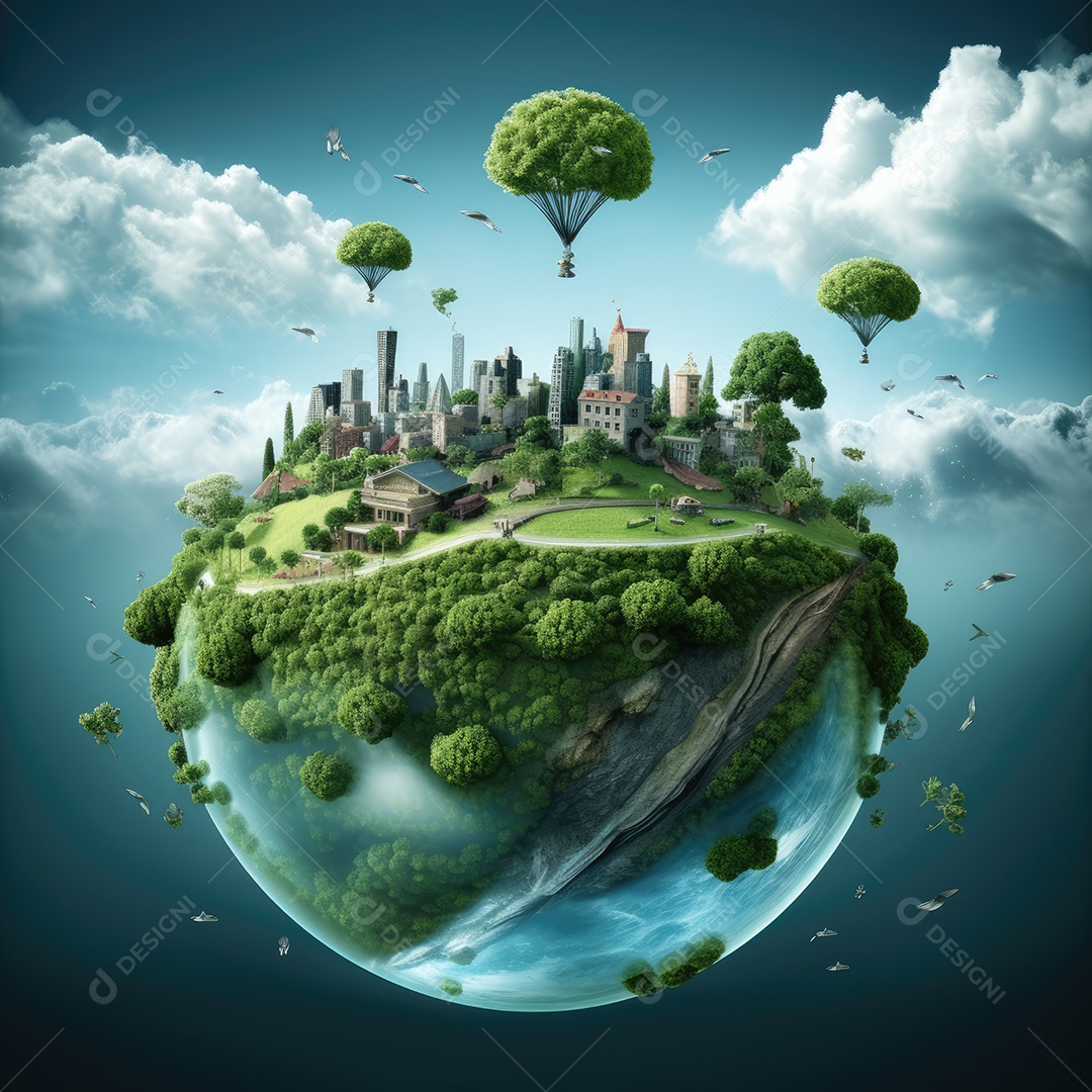 Salvar o conceito de planeta, investir em nosso planeta, conceito de ecologia, fundo do dia mundial do meio ambiente.