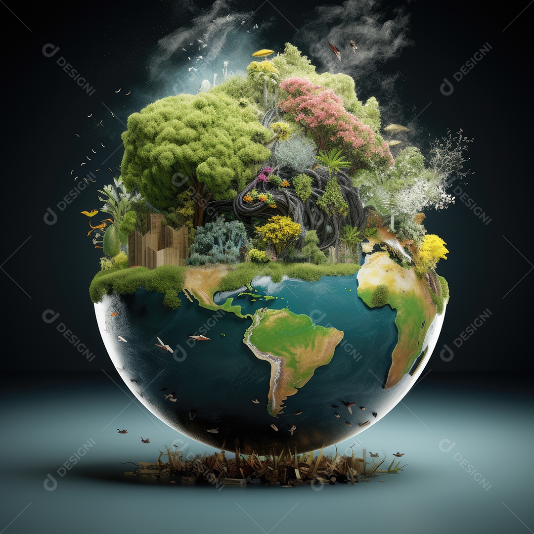 Salvar o conceito de planeta, investir em nosso planeta, conceito de ecologia, fundo do dia mundial do meio ambiente.