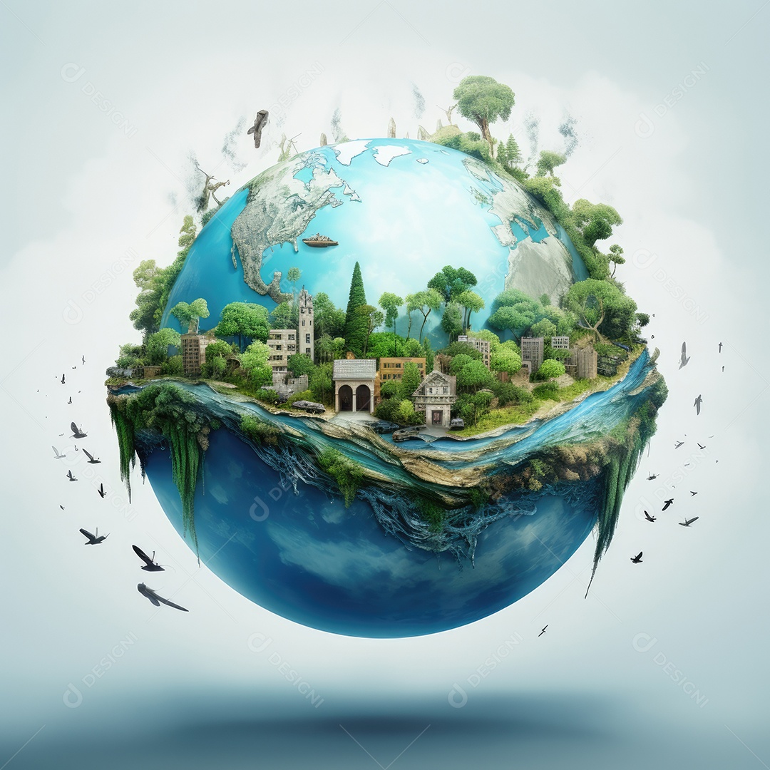Salvar o conceito de planeta, investir em nosso planeta, conceito de ecologia, fundo do dia mundial do meio ambiente.