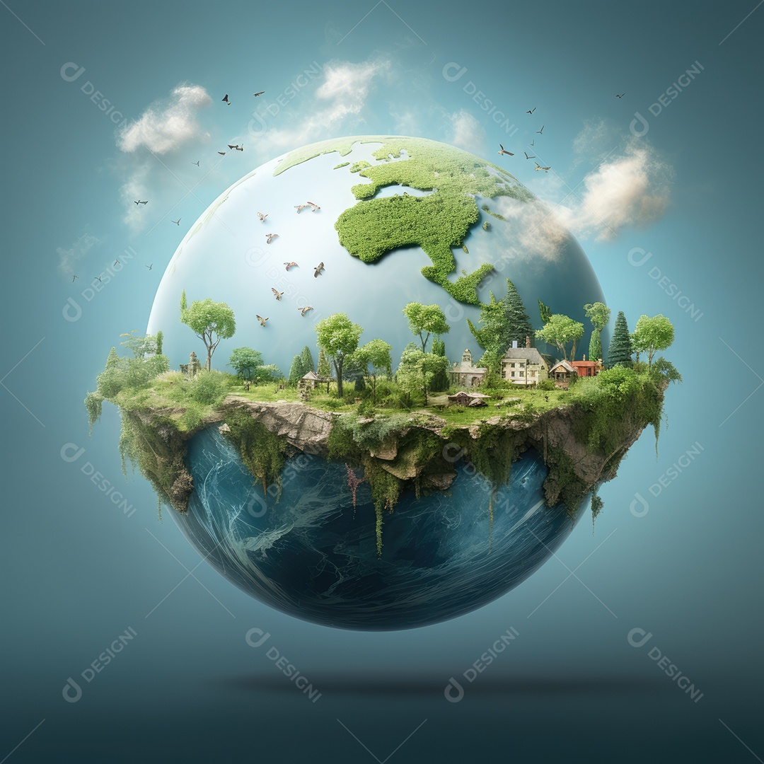 Salvar o conceito de planeta, investir em nosso planeta, conceito de ecologia, fundo do dia mundial do meio ambiente.