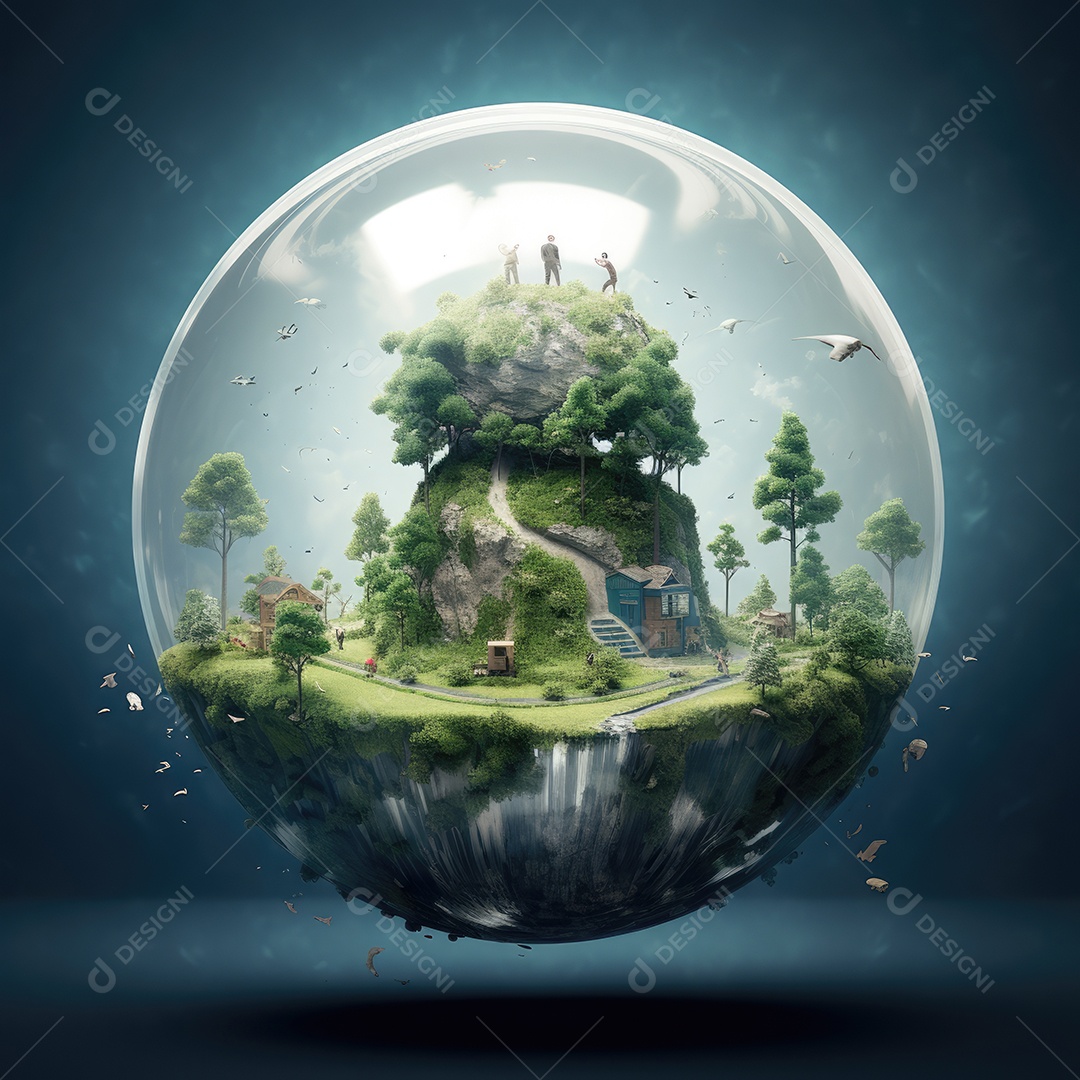 Salvar o conceito de planeta, investir em nosso planeta, conceito de ecologia, fundo do dia mundial do meio ambiente.