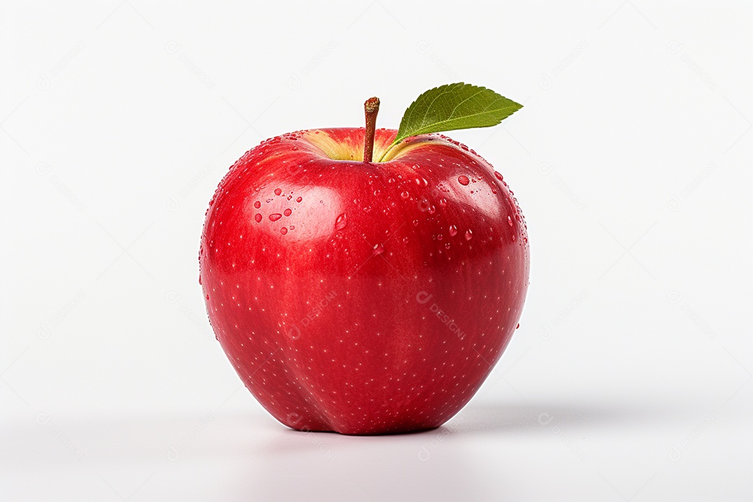Maçã em fundo branco generative IA