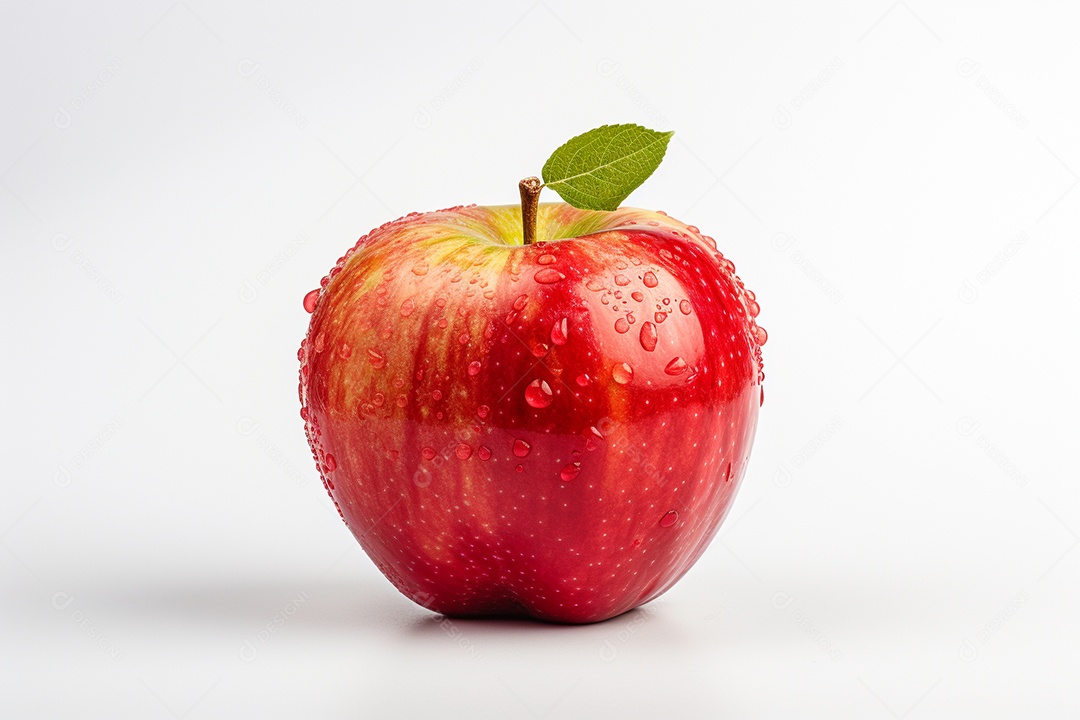 Maçã em fundo branco generative IA