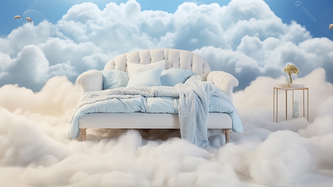 Uma cama confortável para dormir nas nuvens IA generativa
