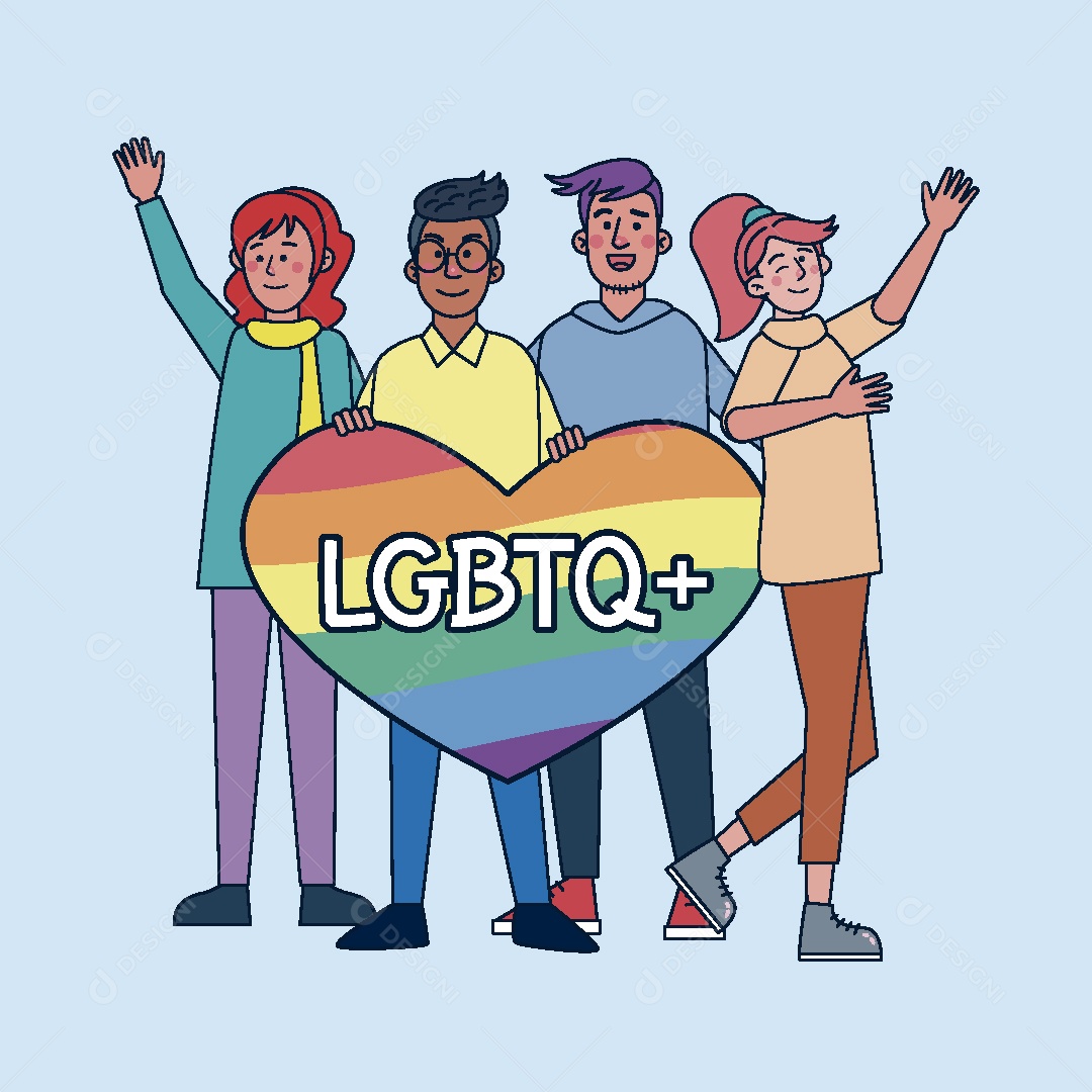 Feliz Mês do Orgulho LGBT Ilustração Vetor EPS