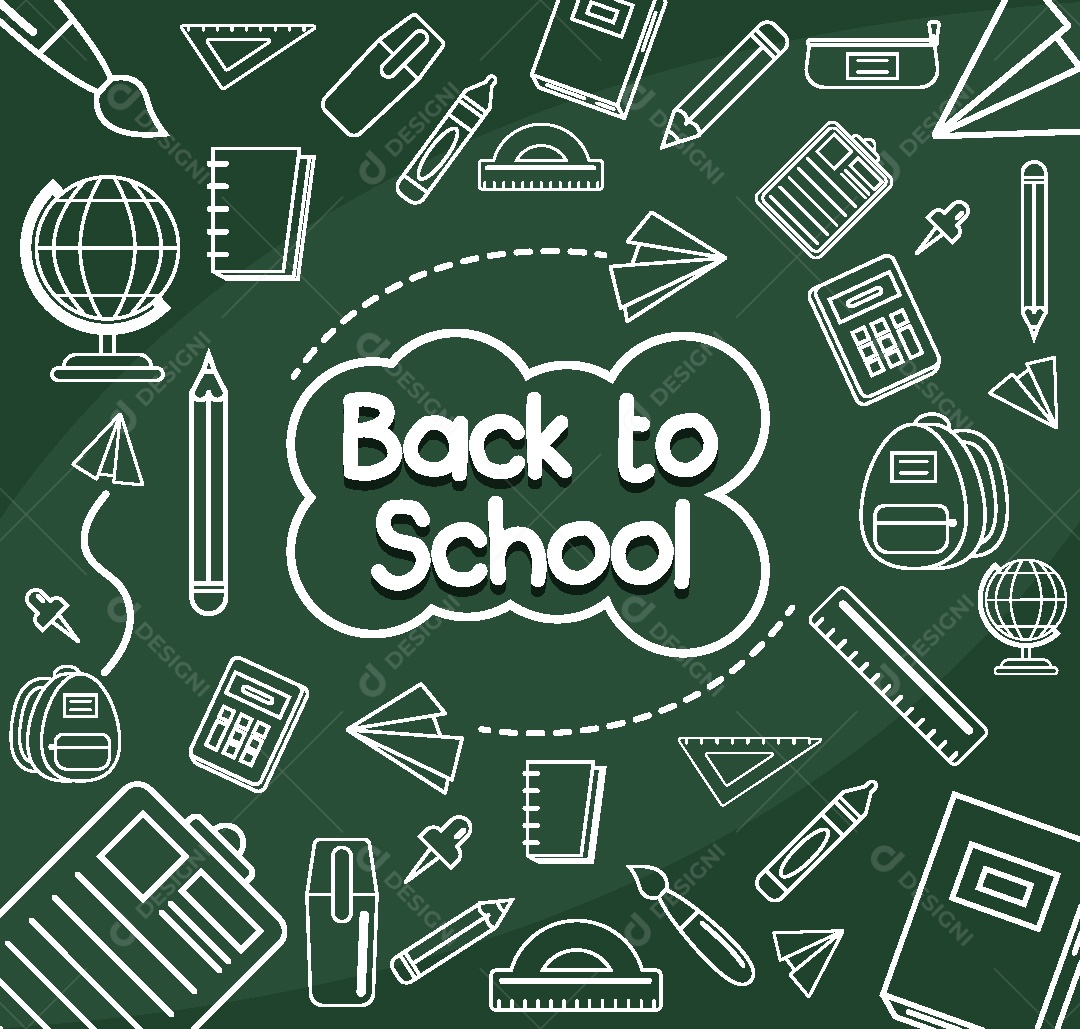 De Volta a Escola Ilustração Vetor EPS