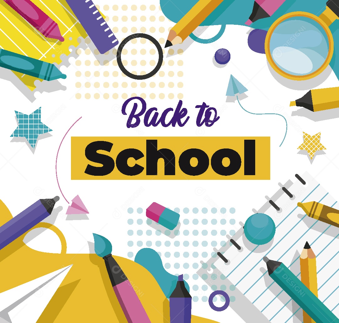 De Volta a Escola Ilustração Vetor EPS