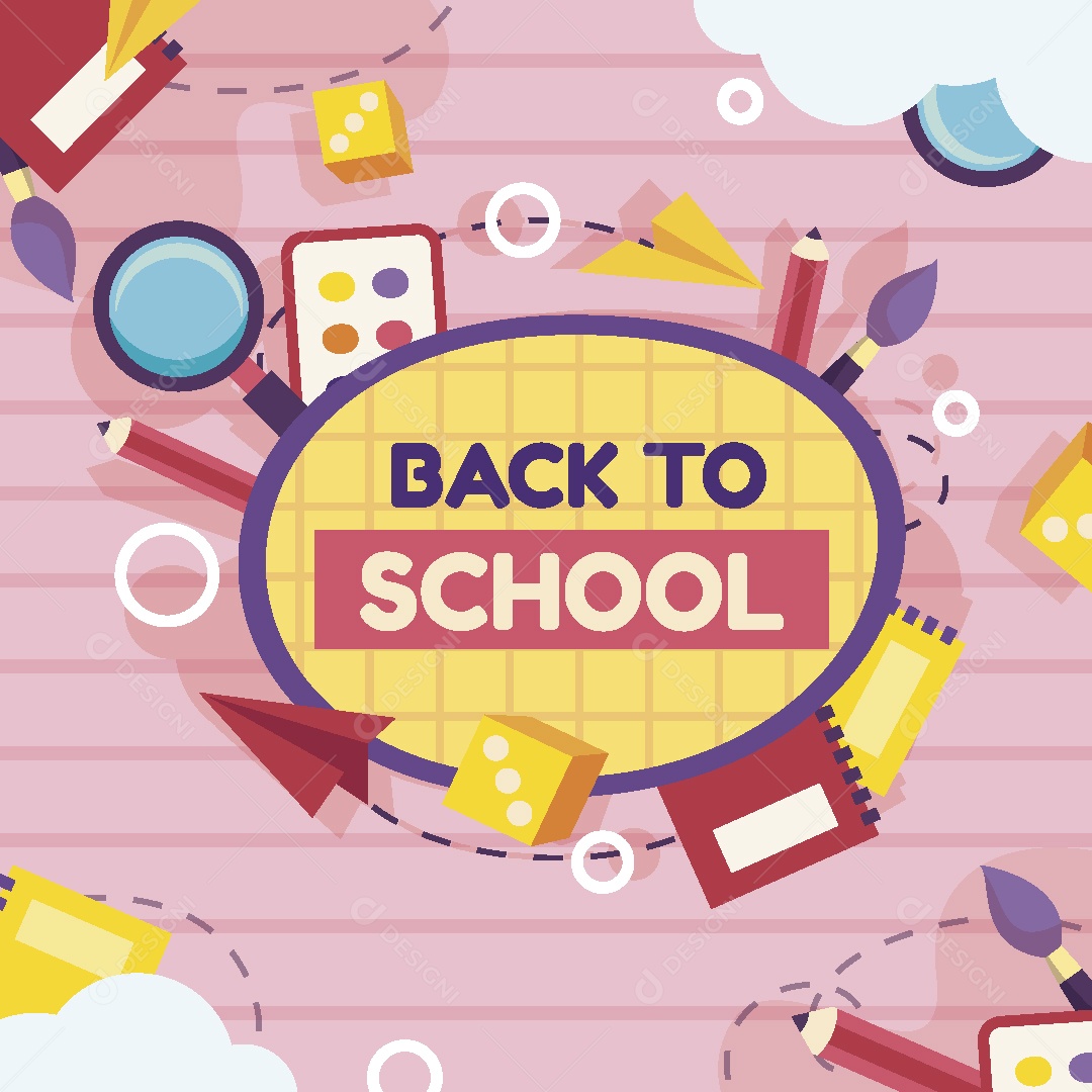 De Volta a Escola Ilustração Vetor EPS