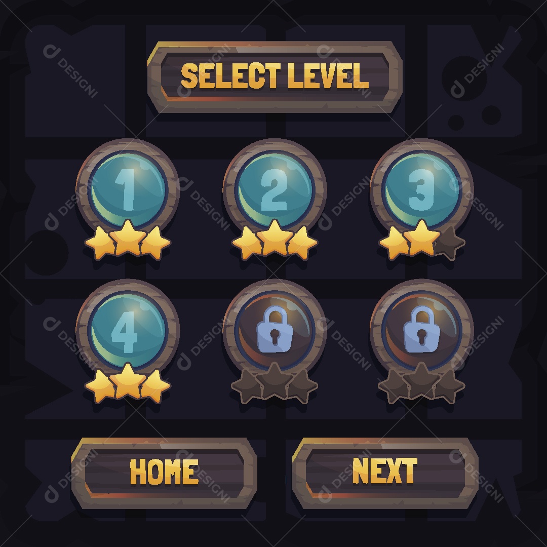 Interface de Games Ilustração Vetor EPS