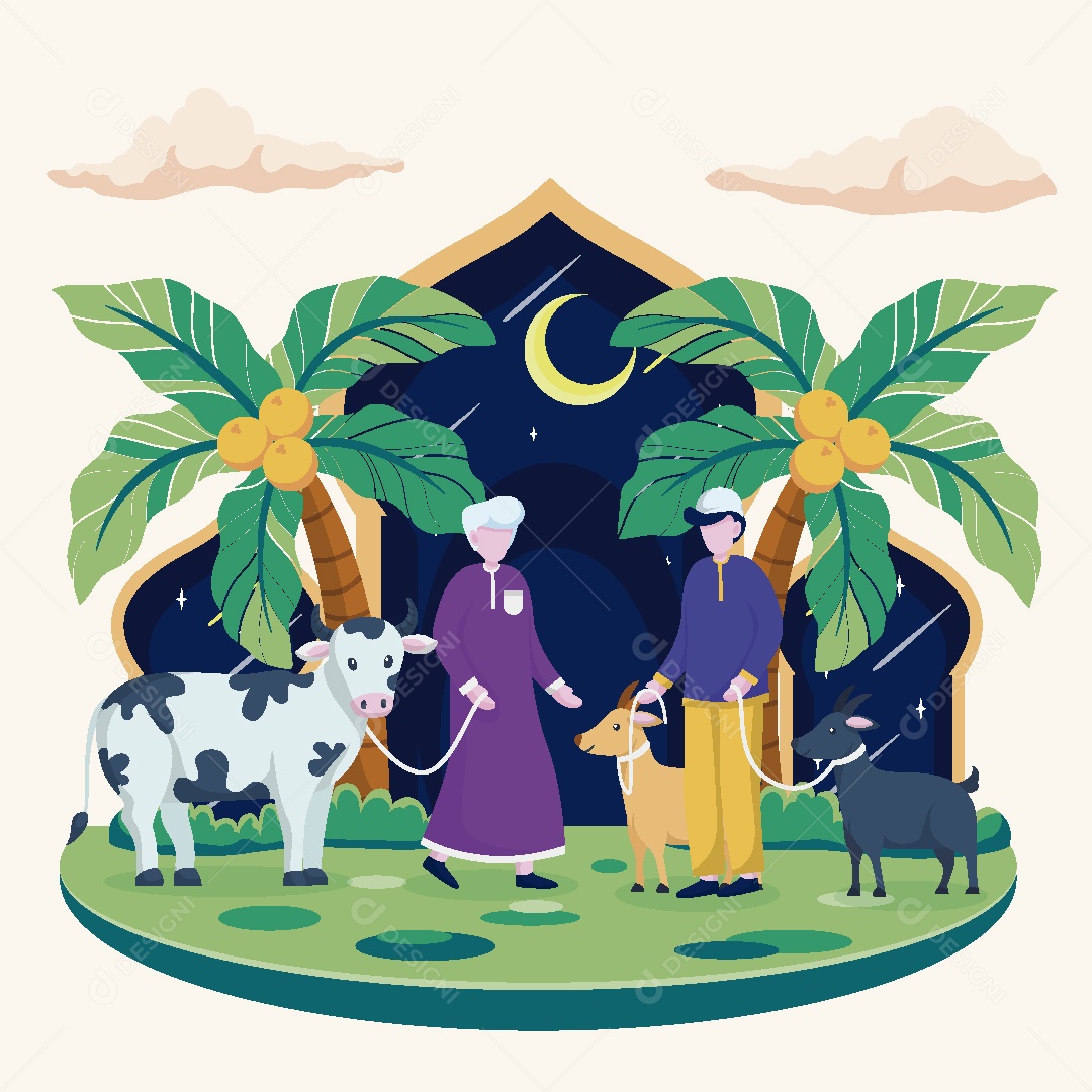 Homem Islâmicos Ilustração Vetor EPS