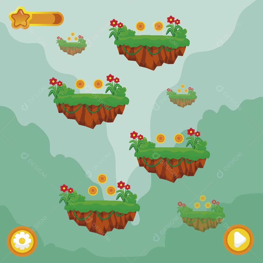 Interface de Games Ilustração Vetor EPS