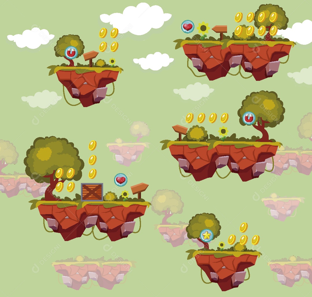 Interface de Games Ilustração Vetor EPS