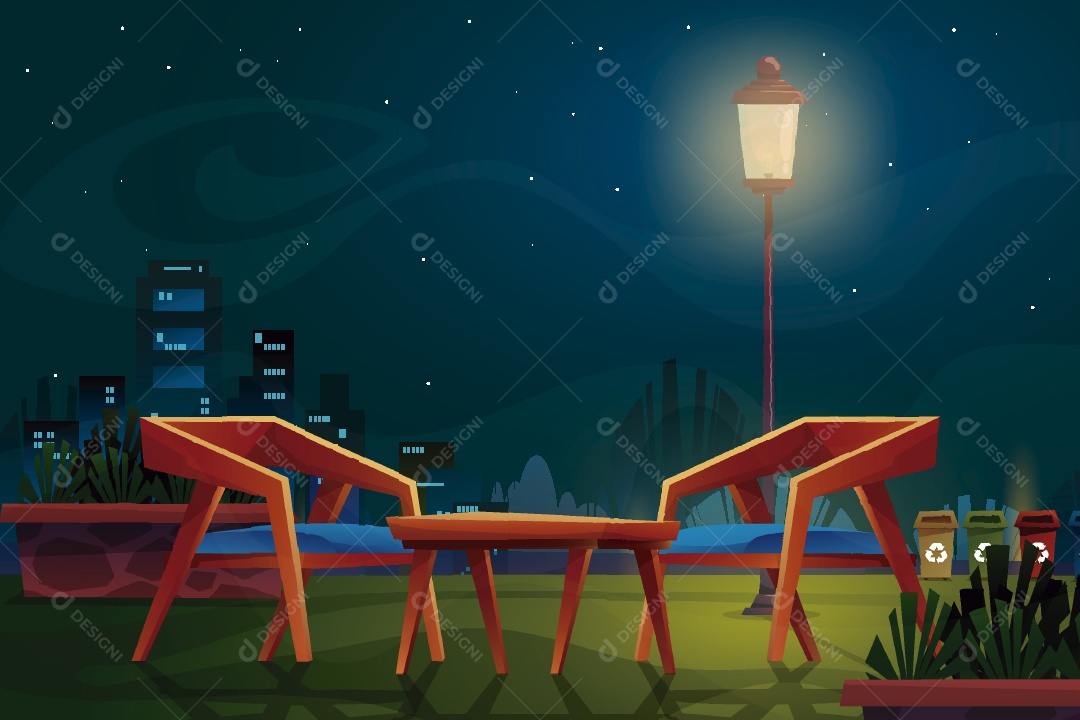 Ambiente Ao Ar Livre Ilustração Vetor EPS