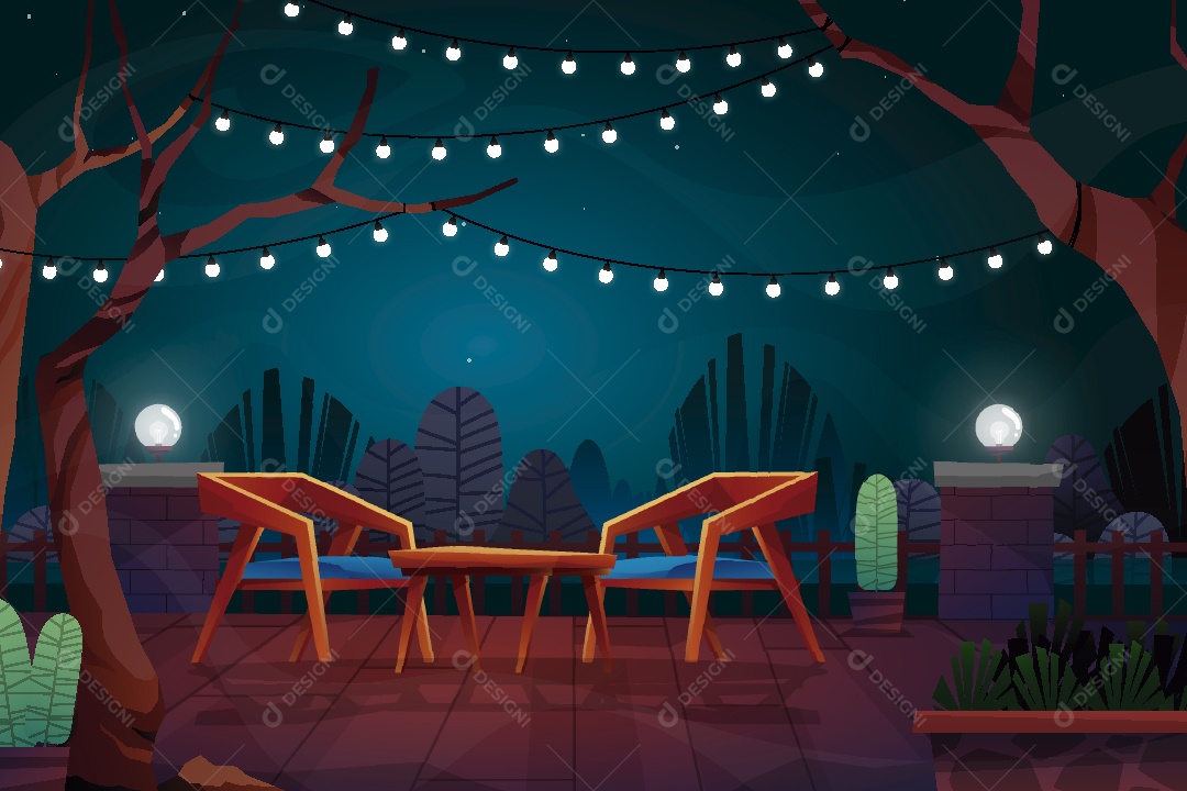 Ambientes de Estar Ilustração Vetor EPS