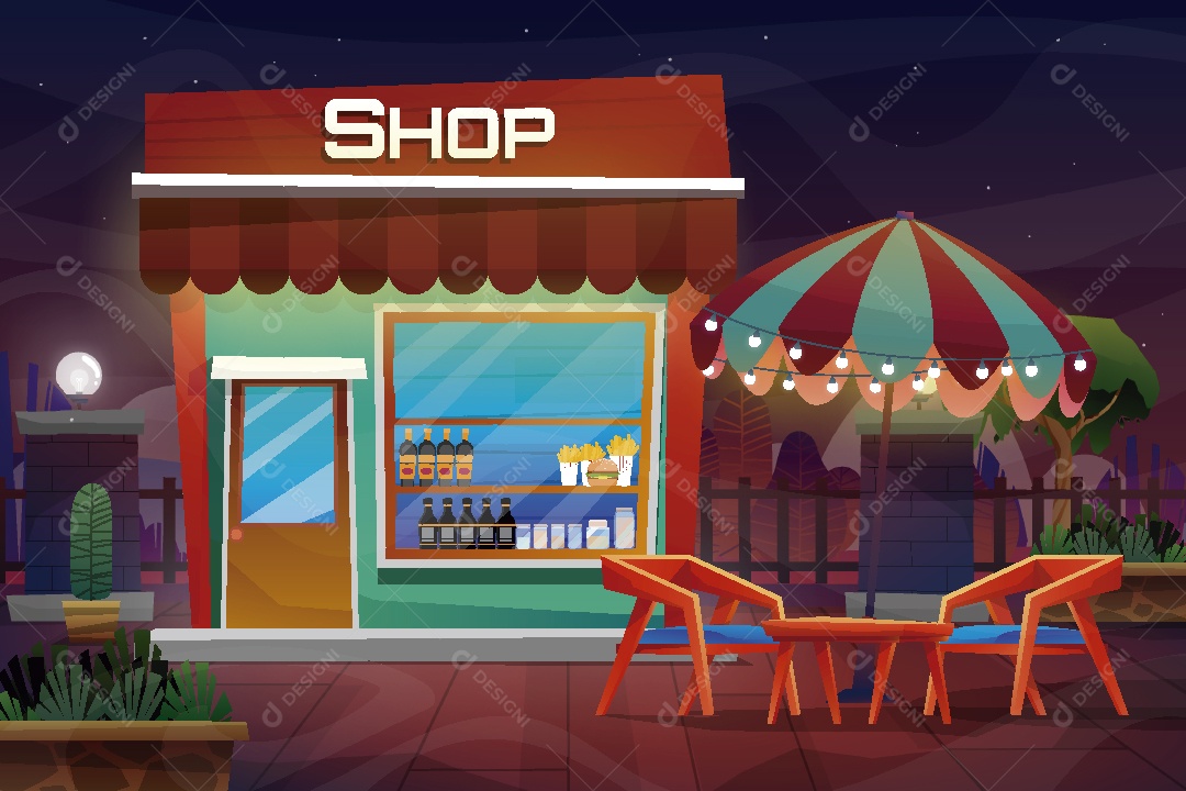 Conveniência Ilustração Vetor EPS