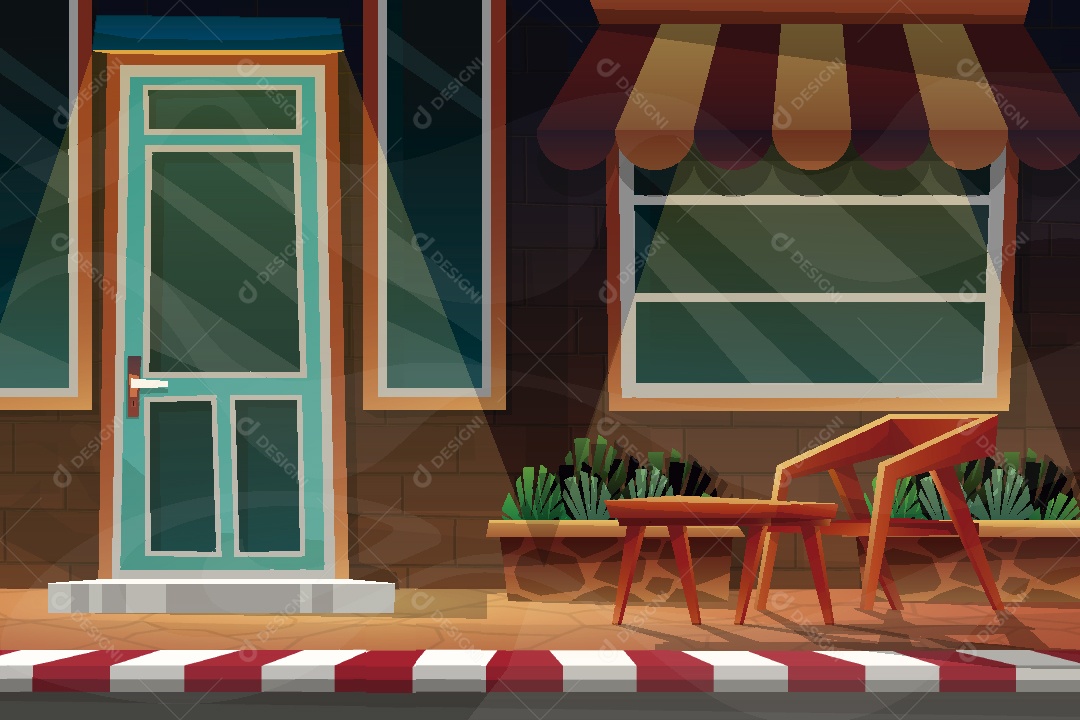 Fachada de um Loja Ilustração Vetor EPS