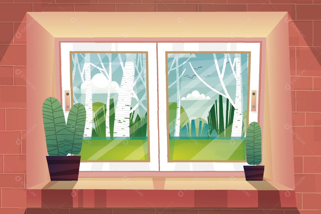 Janela Ilustração Vetor EPS