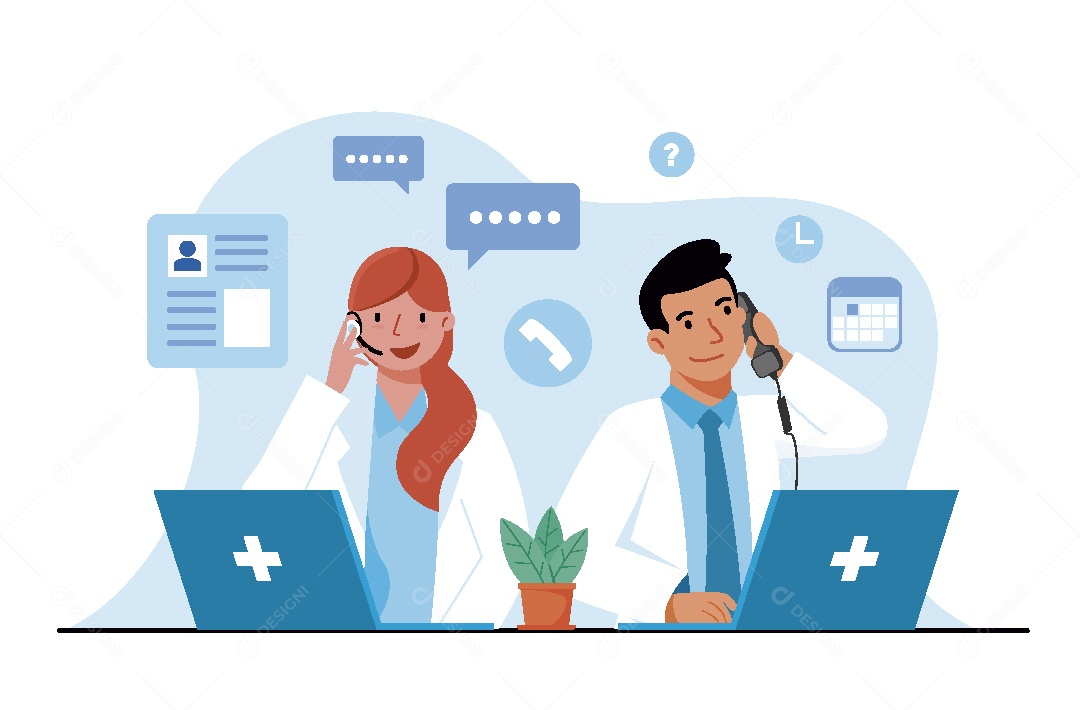 Serviços Médicos Ilustração Vetor EPS