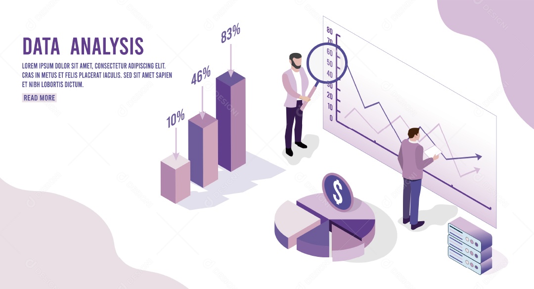 Analise de Dados Ilustração Vetor EPS