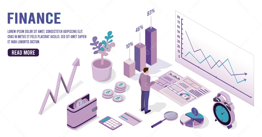 Finanças Ilustração Vetor EPS
