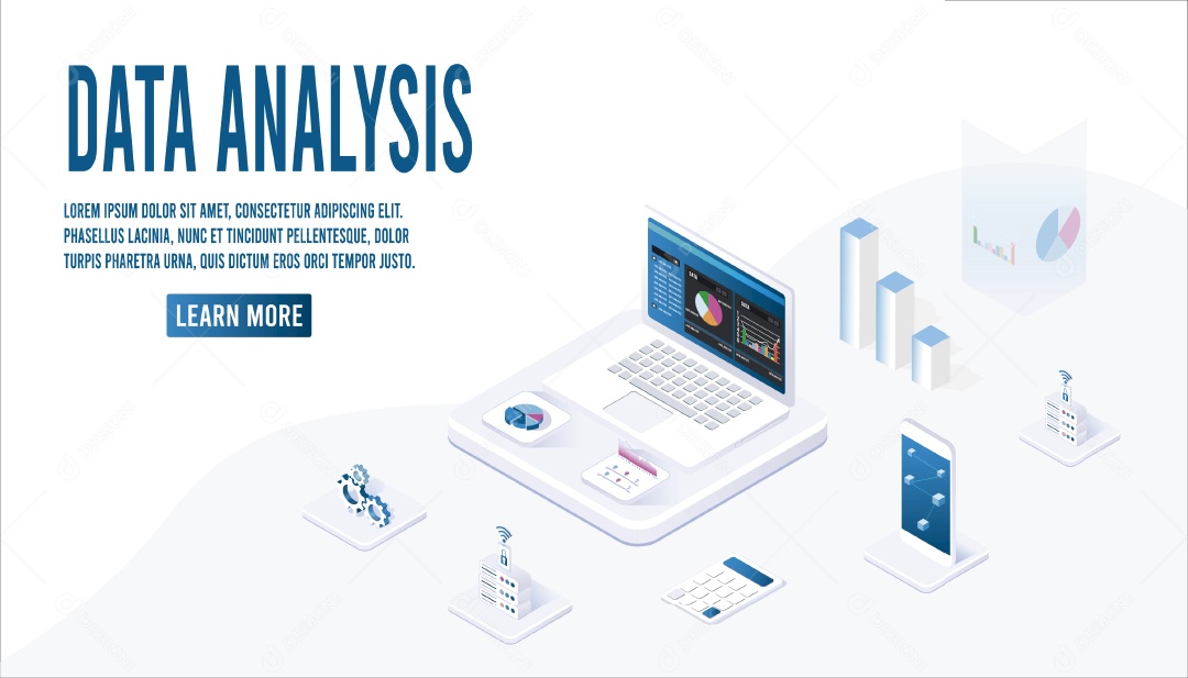 Analise de Dados Ilustração Vetor EPS