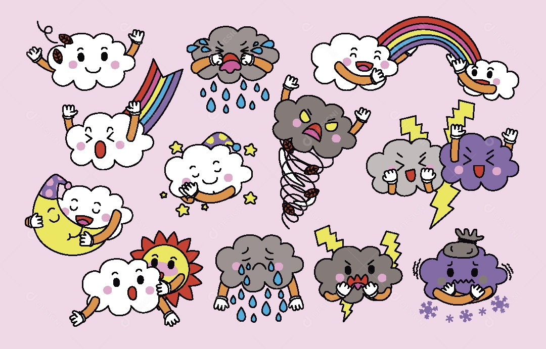 Nuvens Ilustração Vetor EPS