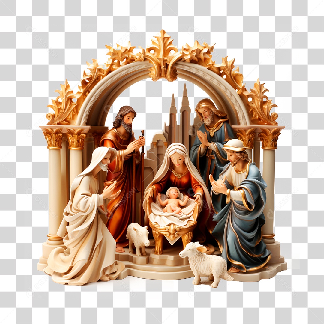 Berço de Natal Imagem Natalina PNG Transparente